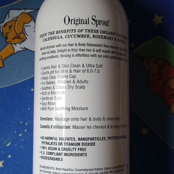 2 Bottles! Original Sprout Hair & Body Babywash Baby Shampoo 946ml - Picture 4 of 4
